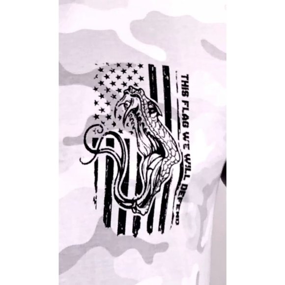 HOWITZER Men's T-Shirt DEFEND FLAG Military Grunt White S M L XL 2XL 3XL 4XL - Picture 7 of 15